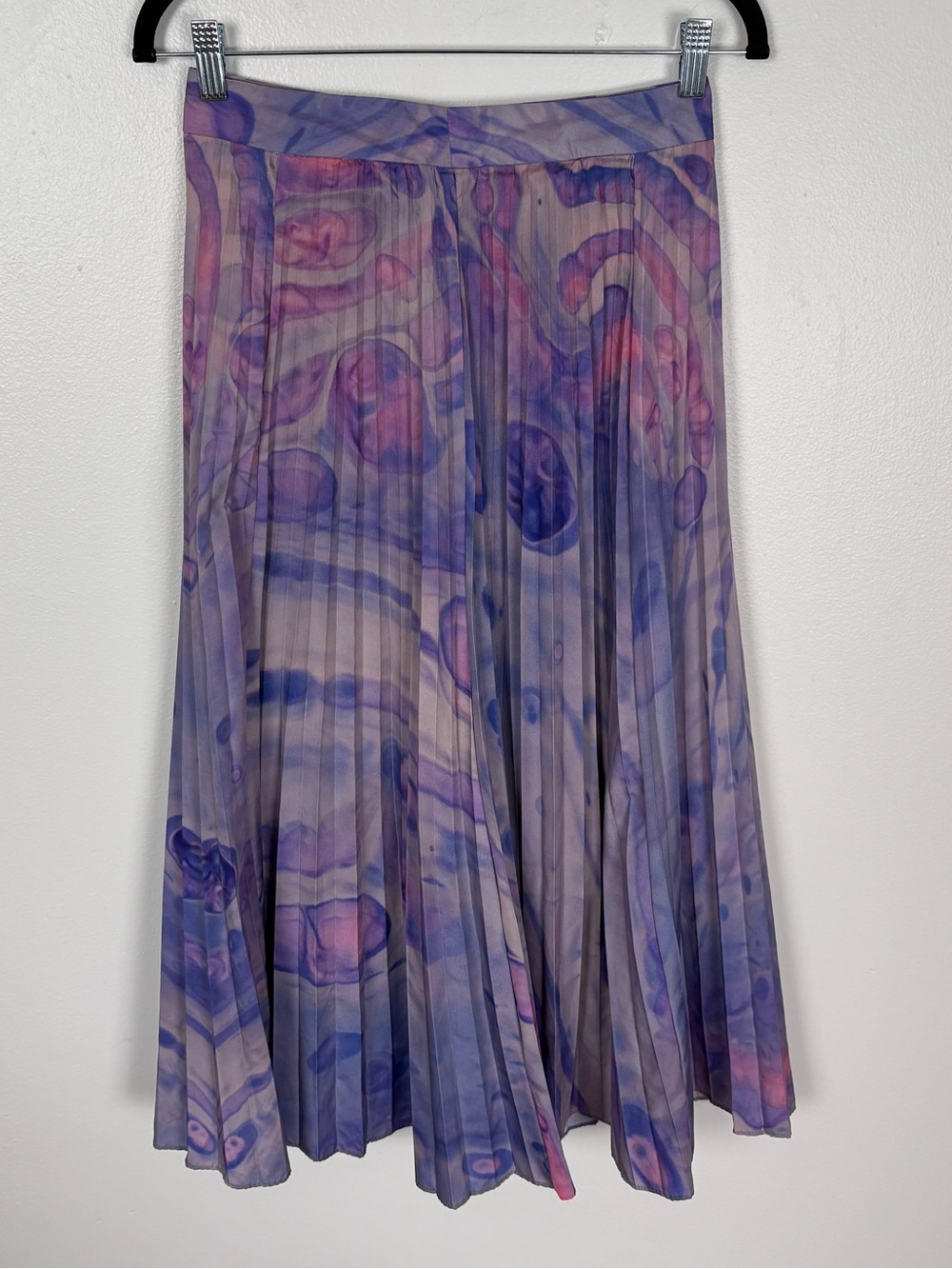 Anthropologie Pleated Midi Skirt with Watercolor Print by Siddhartha Bansai - Picture 2 of 9